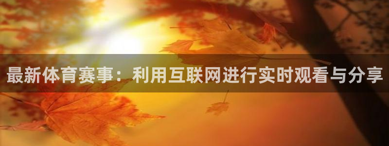 最新体育赛事：利用互联网进行实时观看与分享